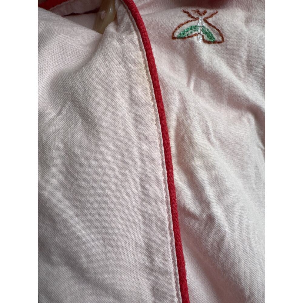 Printfresh Wood Embroidered Pajama Set in Pale Pink size 4X - Picture 4 of 5